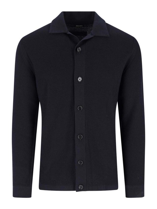 ZEGNA: ボートネック - ボートネック - ブルー