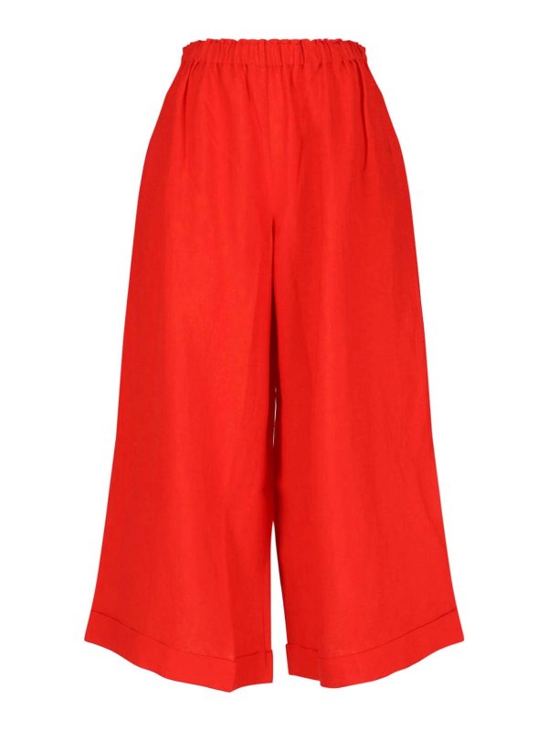 DANIELA GREGIS: Pantalons casual - Pantalons Décontractés - Rouge