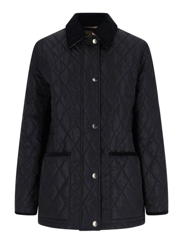 BURBERRY: casual jackets - Diamond quilted jacket