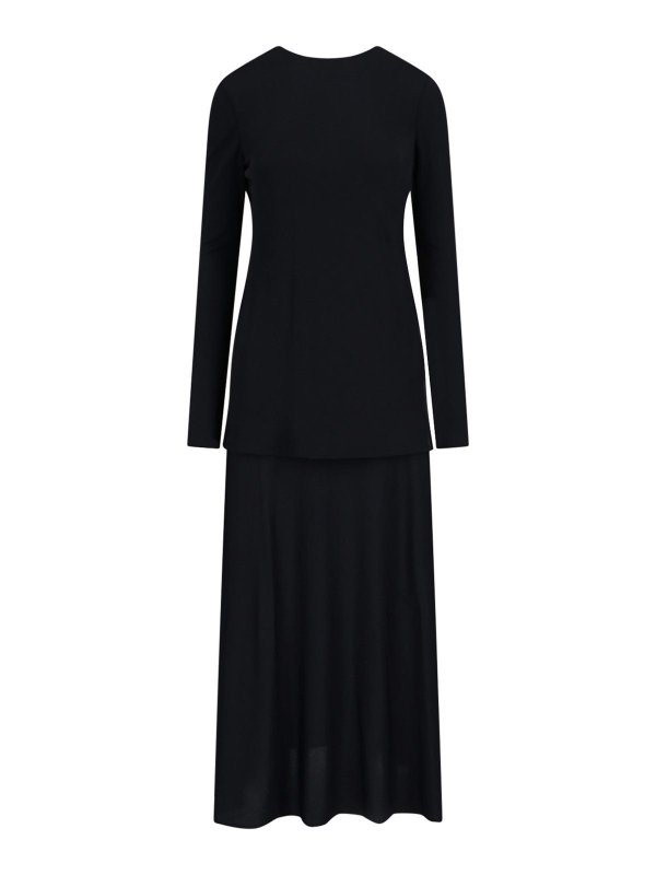 JIL SANDER: knee length dresses - Flared midi dress