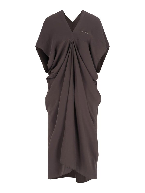 MM6 MAISON MARGIELA: Knielange Kleider online - Knielanges Kleid - Braun