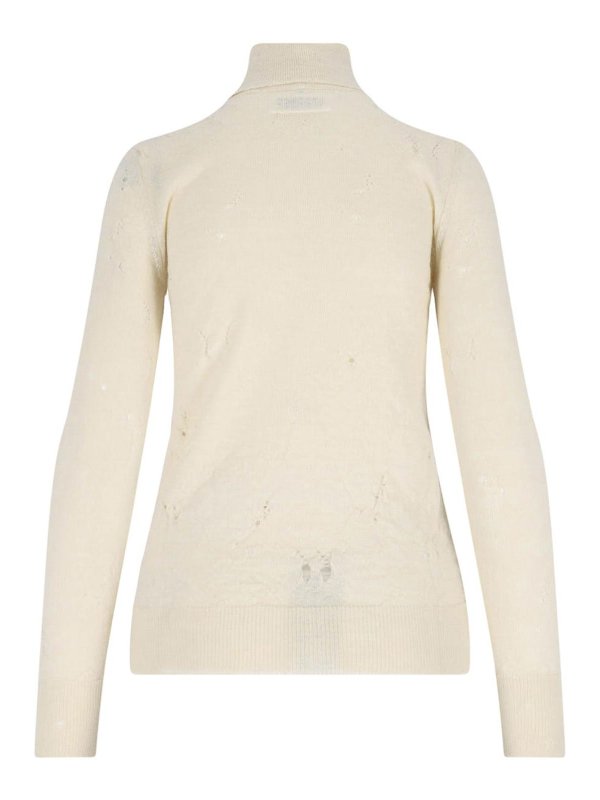 MM6 MAISON MARGIELA: U-Boot-Ausschnitt online - U-Boot-Pullover - Weiß