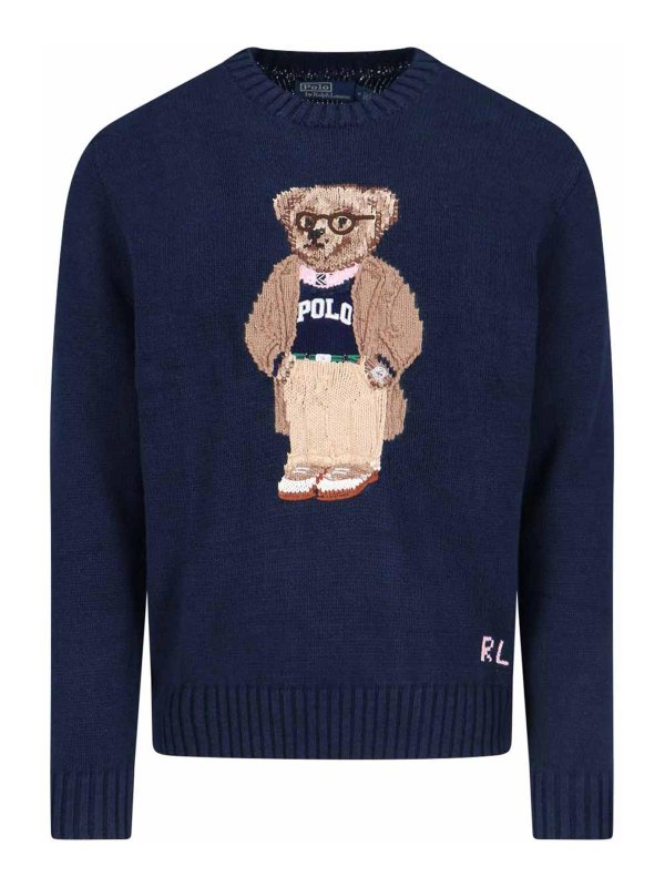 POLO RALPH LAUREN: Col bateau - Pull Col Bateau - Bleu