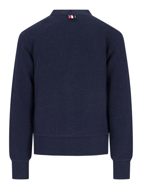 THOM BROWNE: cardigan online - Cardigan In Lana Seta E Cashmere