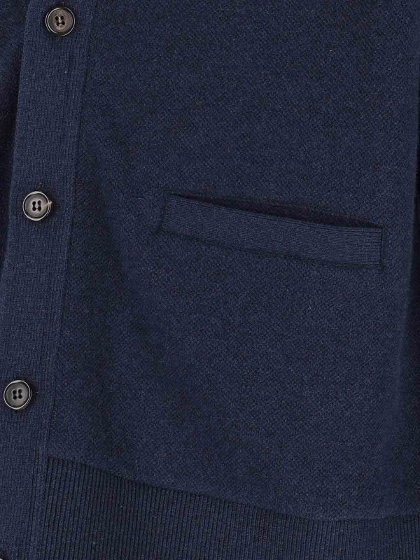 Cardigan In Lana Seta E Cashmere shop online: THOM BROWNE