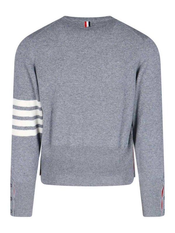 THOM BROWNE: maglia collo a barchetta online - Maglia