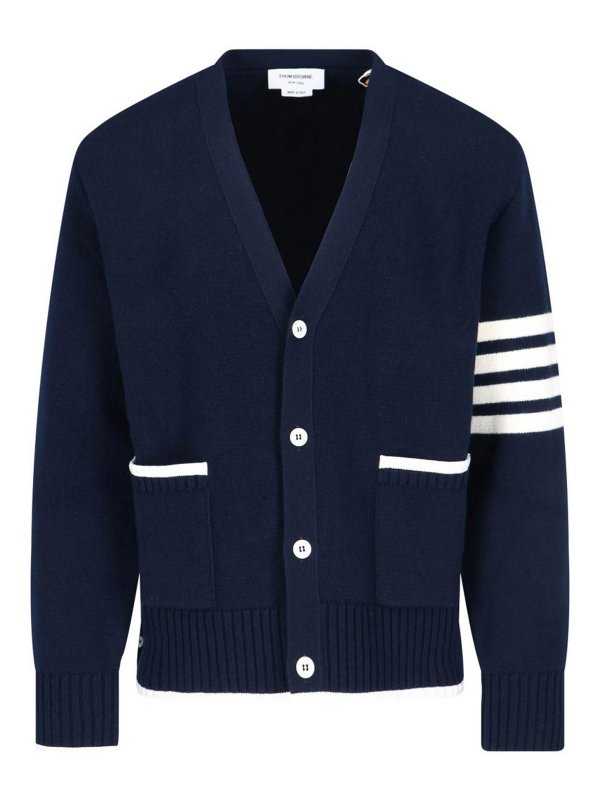 THOM BROWNE: cardigan - Cardigan a Lana Vergine