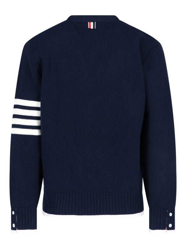 THOM BROWNE: cardigan online - Cardigan a Lana Vergine