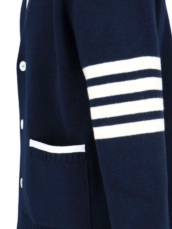 The Best Shops THOM BROWNE: cardigan - Cardigan a Lana Vergine