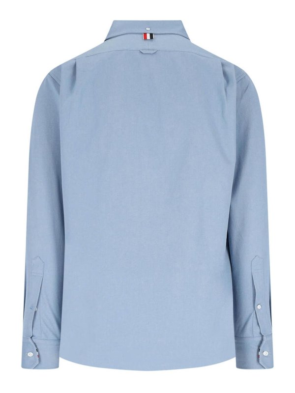 THOM BROWNE: camicie online - Camicia In Denim Logo