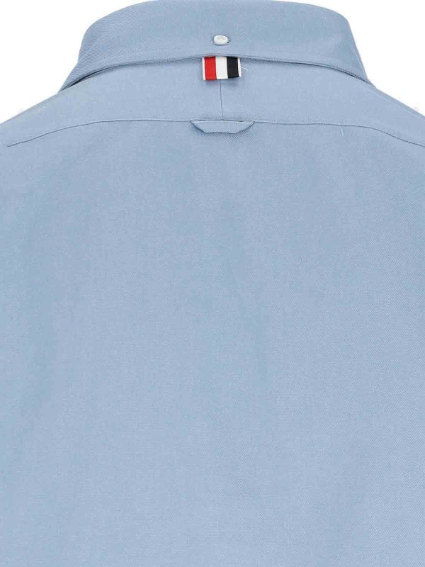The Best Shops THOM BROWNE: camicie - Camicia In Denim Logo