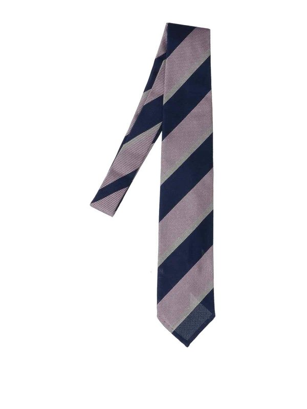 CESARE ATTOLINI NAPOLI: ties & bow ties - Silk stripe tie