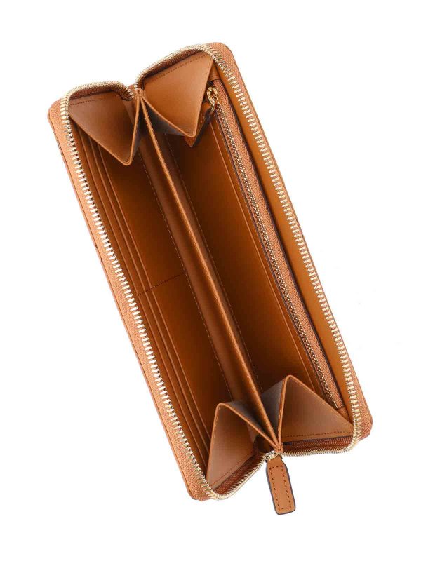 Large zip wallet shop online: MCM