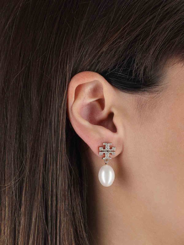 TORY BURCH: Earrings online - Earrings with pearls and rhinestones
