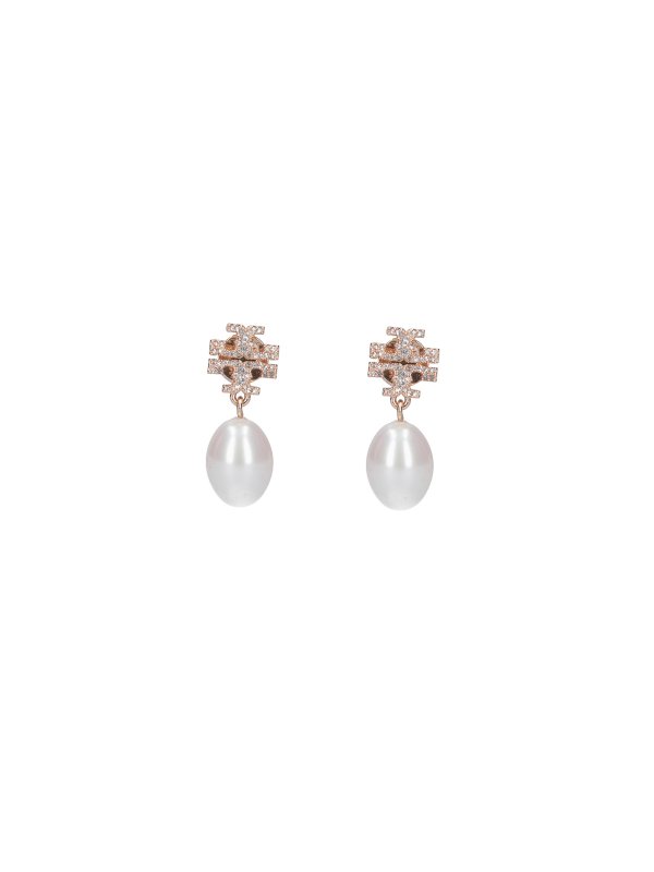 The Best Shops TORY BURCH: Earrings - Earrings with pearls and rhinestones