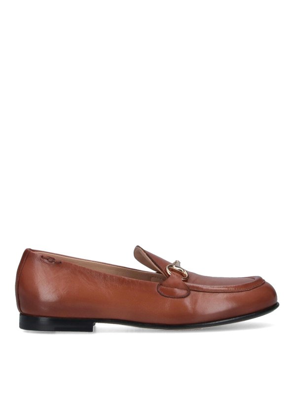 ALEXANDER HOTTO: ロファー＆スリッパ - ローファー - ブラウン