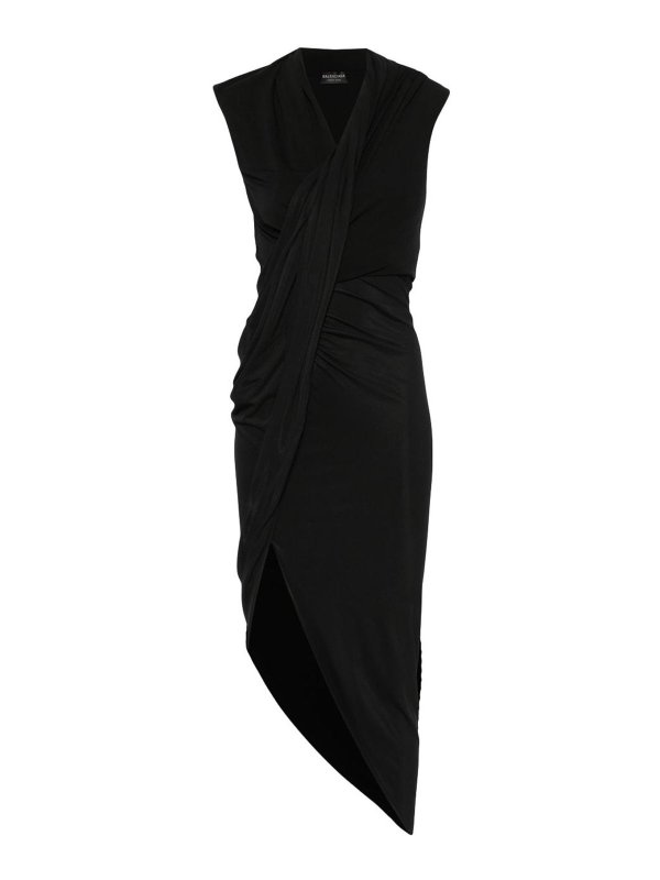 BALENCIAGA: knee length dresses - Draped Dress