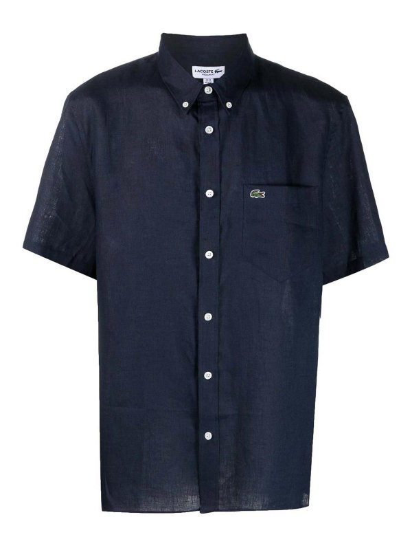 LACOSTE: shirts - Embroidered Logo Short-Sleeve Shirt