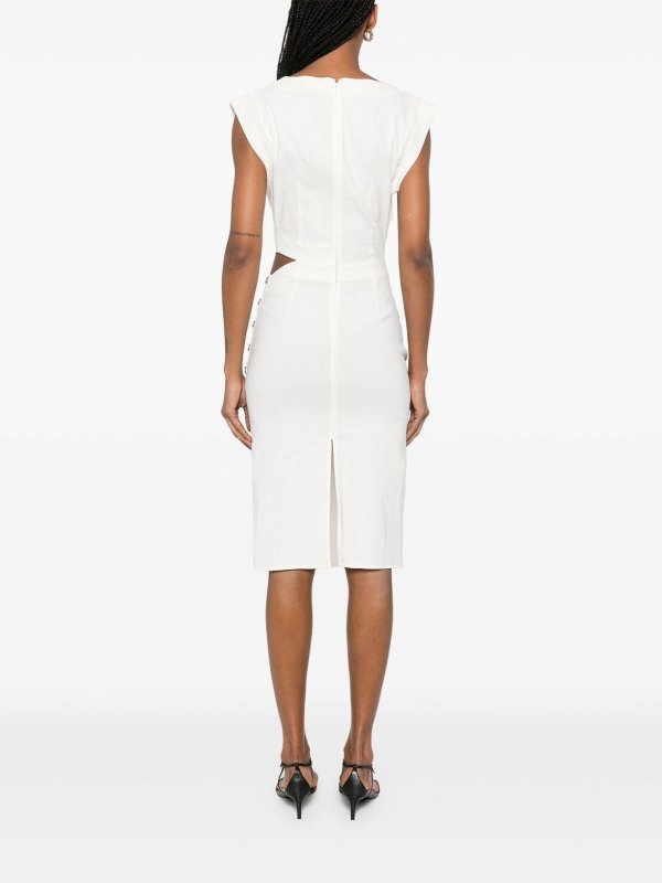 膝丈ドレス - 白 Replica 
online: Pinko