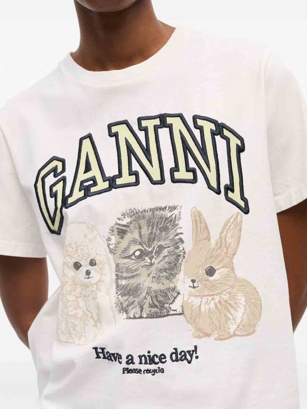 The Best Shops GANNI: t-shirts - Animal Print T-Shirt