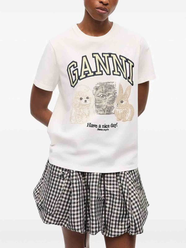 GANNI buy online Animal Print T-Shirt