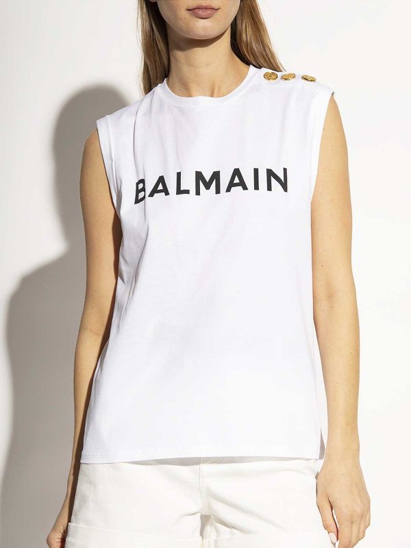 Balmain: t-shirt online - Tshirt maniche corte