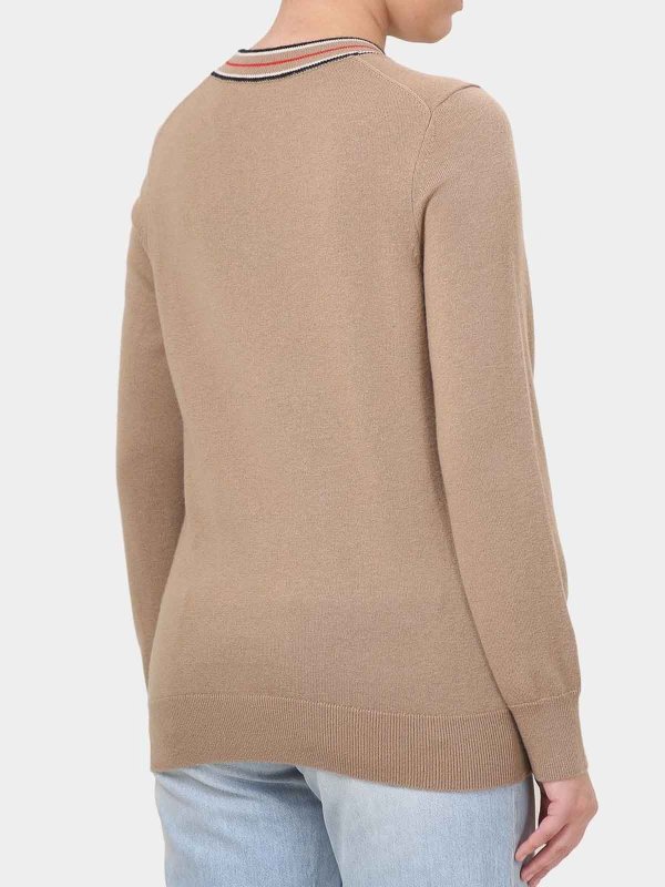 Pull Col Rond - Camel shop online: BURBERRY