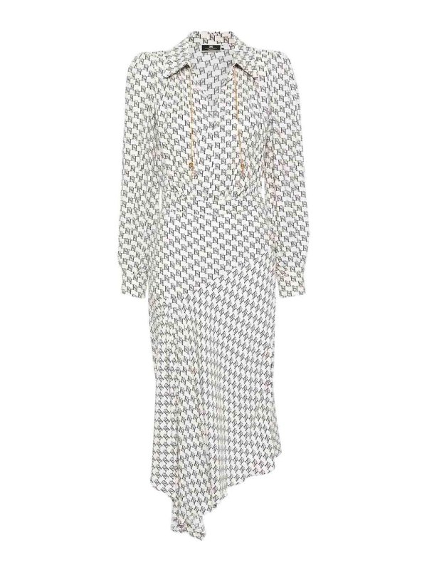 ELISABETTA FRANCHI: ニーレングスドレス - 膝丈ドレス - マルチカラー