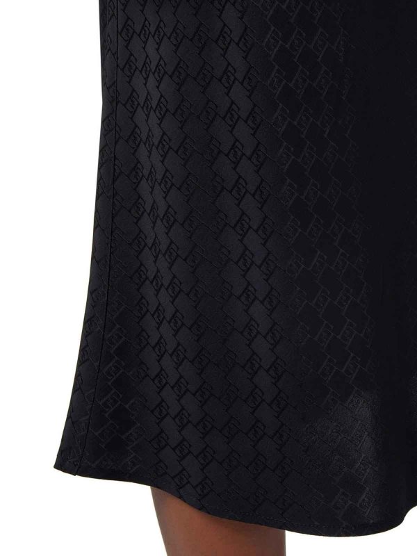 The Best Shops ELISABETTA FRANCHI: ニーレングススカート＆ミディ丈 - 膝丈/ミディスカート - 黒