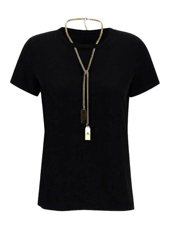 ELISABETTA FRANCHI: Camisetas - Camiseta - Negro