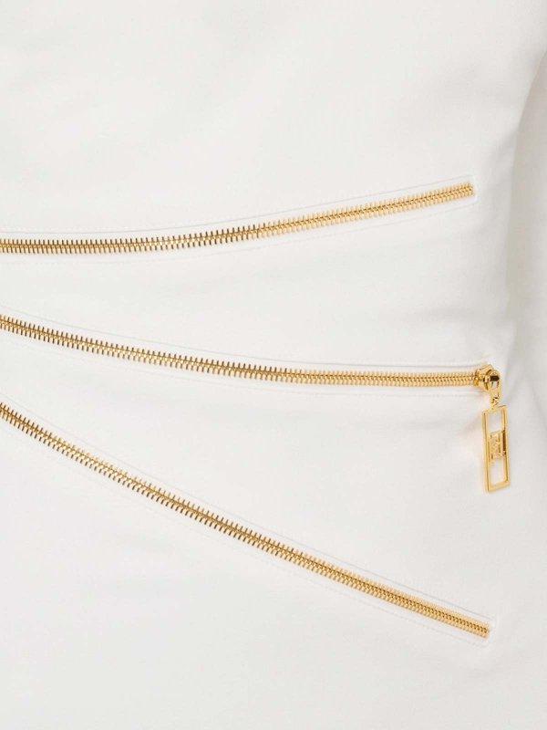 The Best Shops ELISABETTA FRANCHI: Knielange Kleider - Knielanges Kleid - Weiß