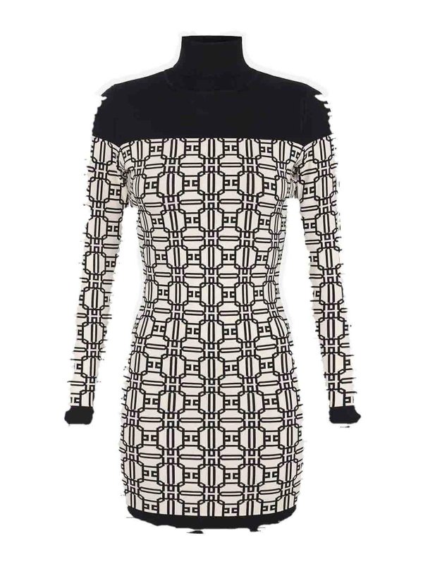 ELISABETTA FRANCHI: Knielange Kleider - Knielanges Kleid - Bunt