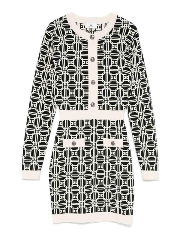 ELISABETTA FRANCHI: knee length dresses - Dress