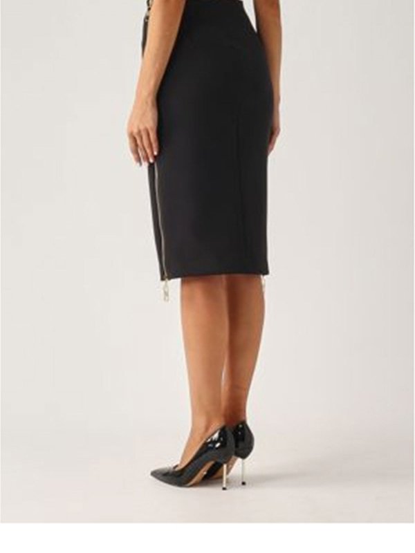 The Best Shops ELISABETTA FRANCHI: ニーレングススカート＆ミディ丈 - 膝丈/ミディスカート - 黒