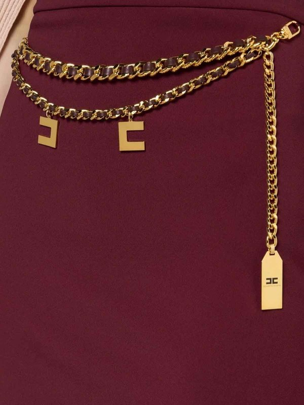 The Best Shops ELISABETTA FRANCHI: ニーレングススカート＆ミディ丈 - 膝丈/ミディスカート - 赤