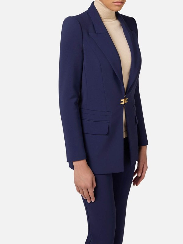 ELISABETTA FRANCHI: ニーレングスドレス online - 膝丈ドレス - ブルー