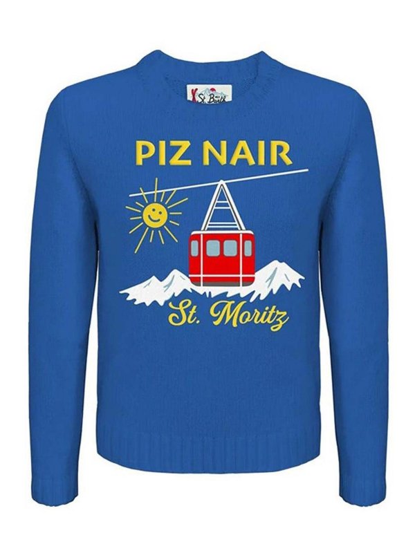 MC2 SAINT BARTH: Suéteres con cuello pico - Suéter Cuello Redondo - Azul