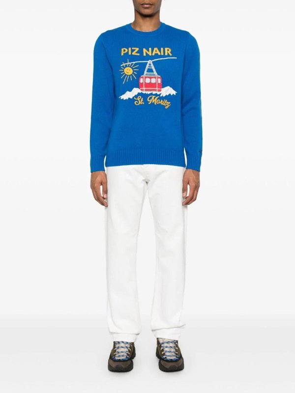 MC2 SAINT BARTH: Suéteres con cuello pico online - Suéter Cuello Redondo - Azul