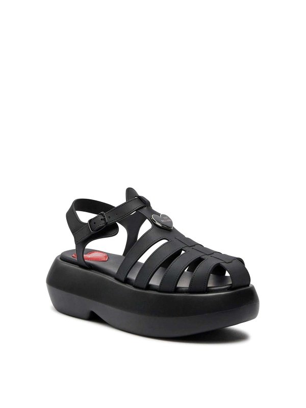 LOVE MOSCHINO: Sandalias - Sandalias - Negro