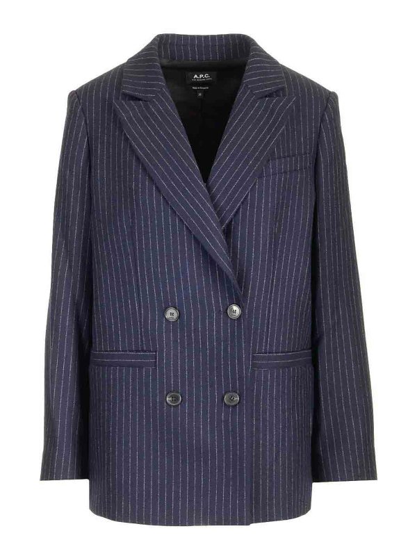 A.P.C.: blazers - Double-Breasted Blazer