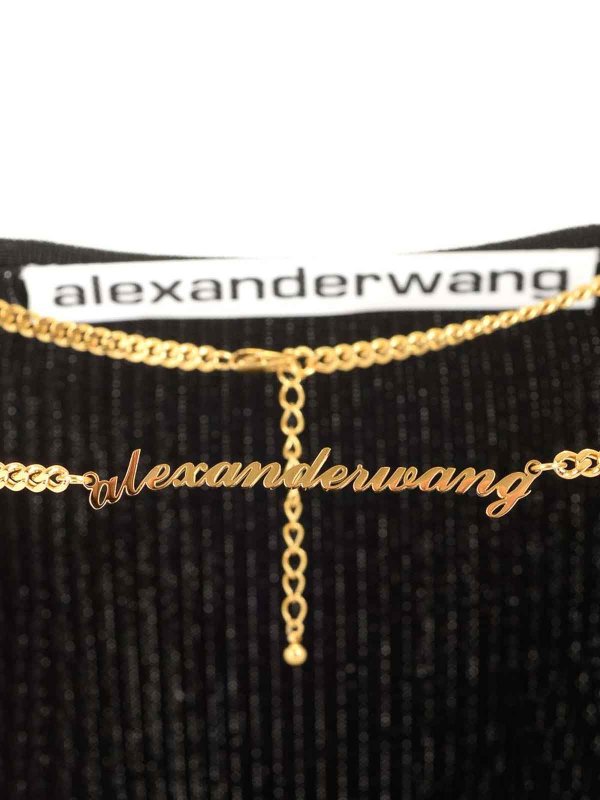ワンピース Alexander Wang Name Necklace Long Dress Alexander Wang Name Necklace Long Dress - Black | 1KC1256104001