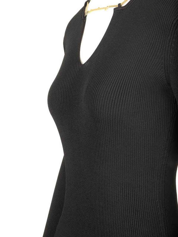 Alexander Wang Name Necklace Long Dress - Black | 1KC1256104001