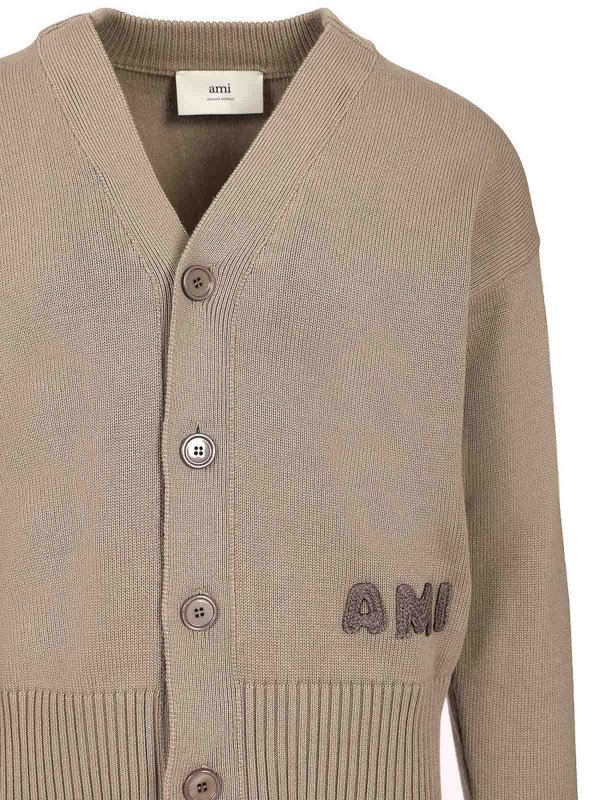 The Best Shops AMI PARIS: cardigans - Ribbed Cardigan