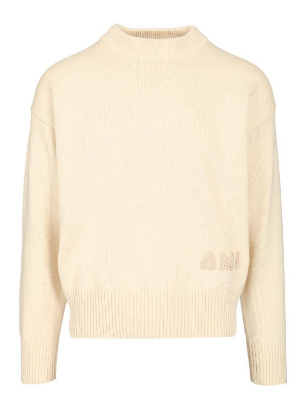 AMI PARIS: Sweatshirts und Pullover - Sweatshirt - Weiß