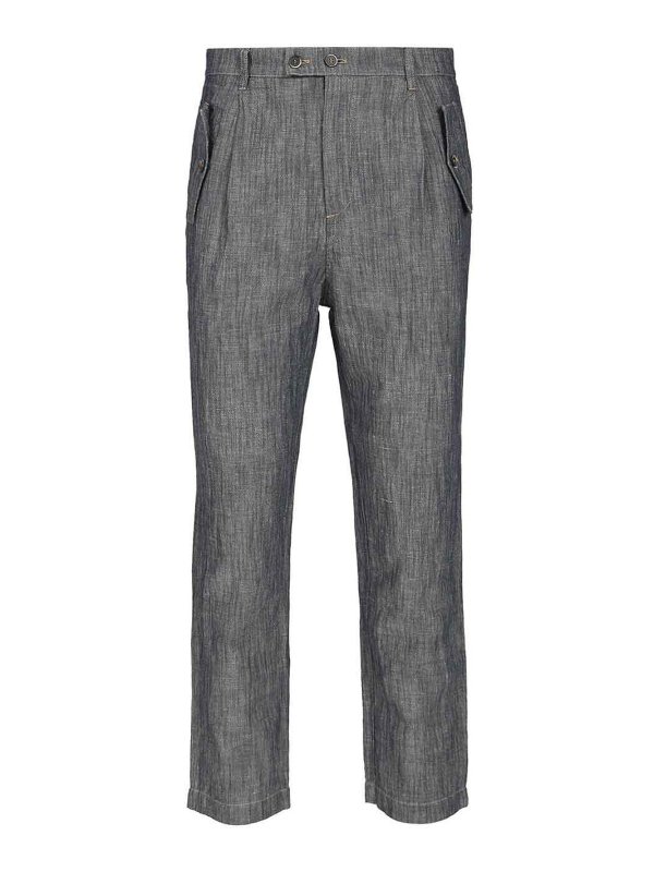 BARENA VENEZIA: カジュアルトラウザー - カジュアルパンツ - ブルー