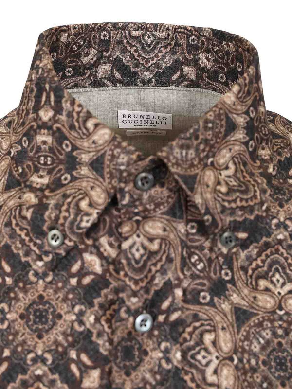 Hemd - Braun shop online: BRUNELLO CUCINELLI