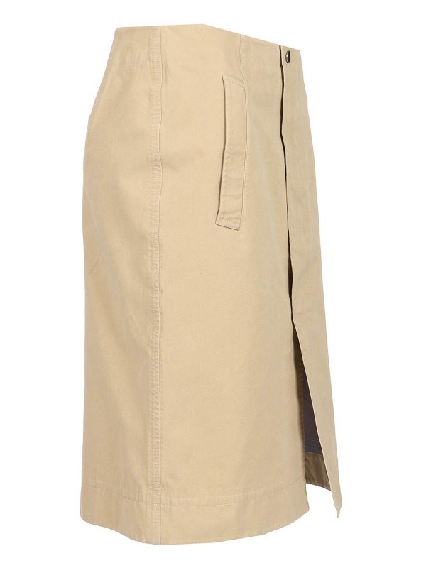 BURBERRY 膝下フレアスカート ベージュ　冬用 Burberry 膝丈/ミディスカート - ベージュ|8102359