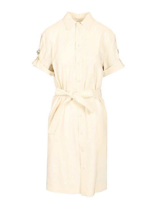 BURBERRY: ニーレングスドレス - 膝丈ドレス - 白