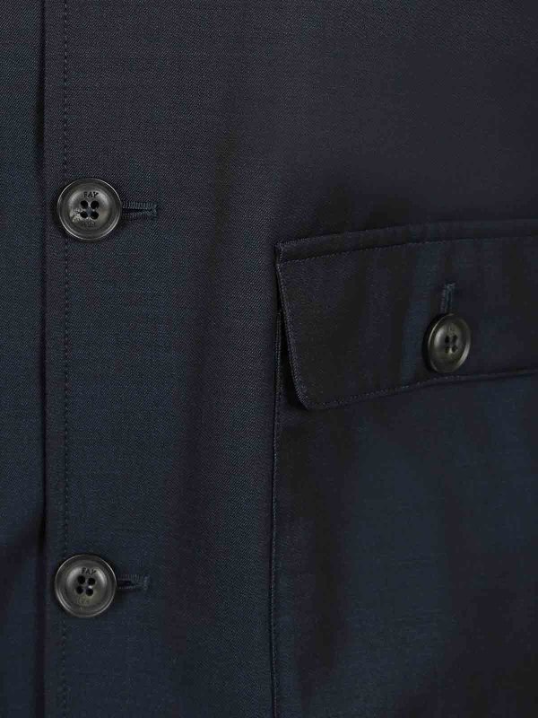 Fay Unlined Bomber Jacket - Blue - Men | NAM12500040WWZU807U807