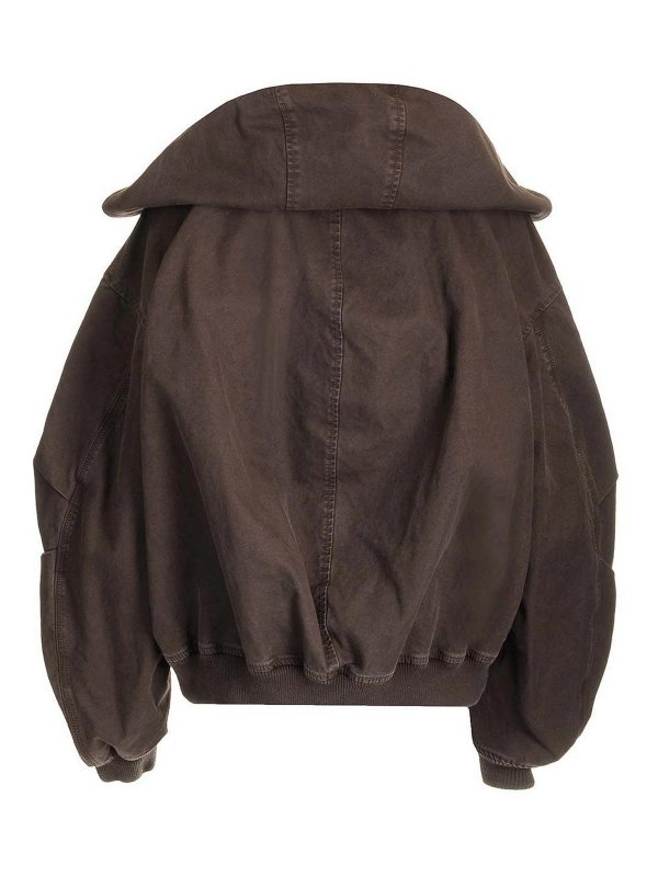 The Attico: giacche casual online - Giacca bomber di gabardina di cotone